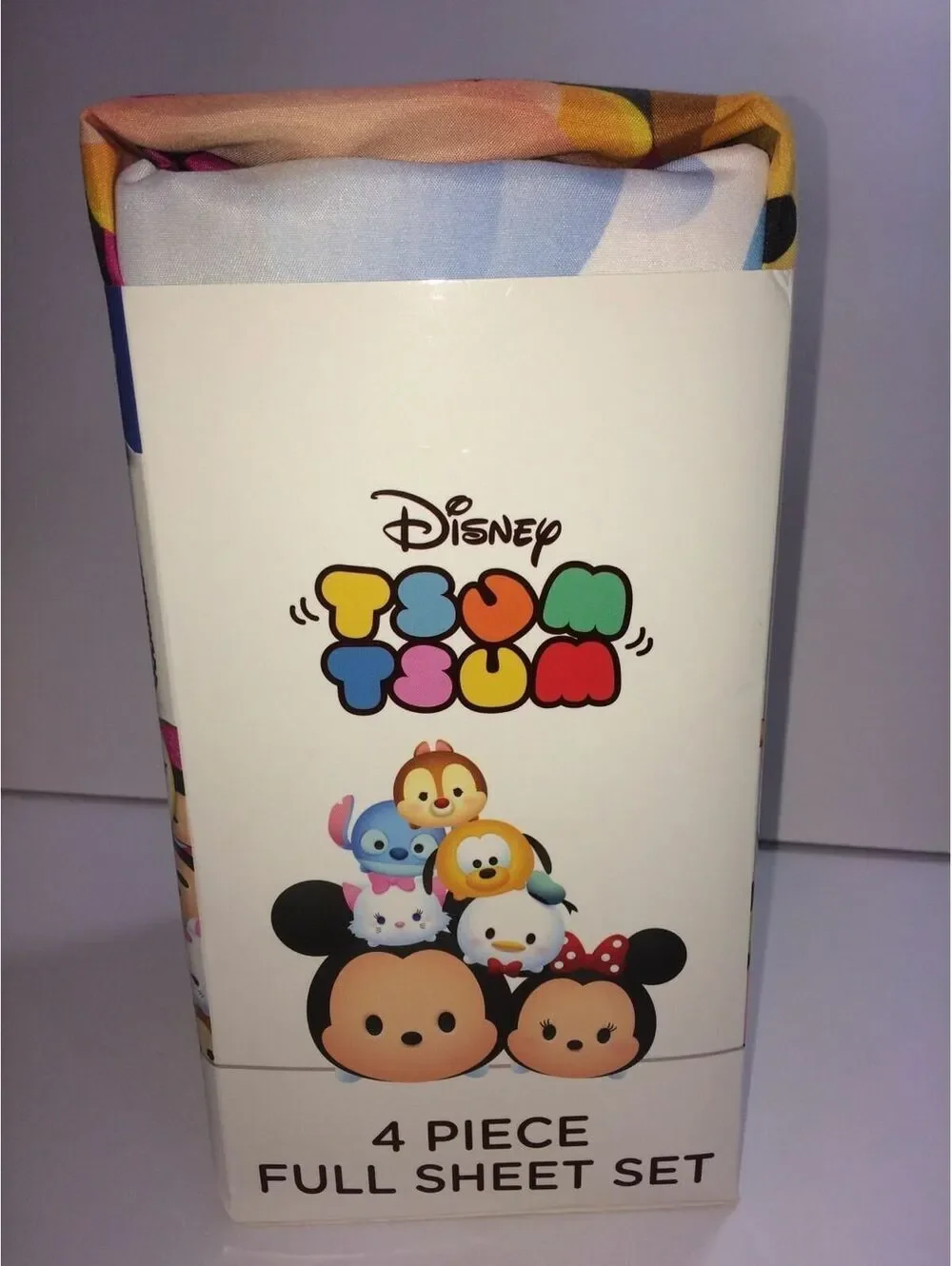 NIP Disney Tsum Tsum Pink Microfiber Soft 4 Piece Full Sheet Set 54